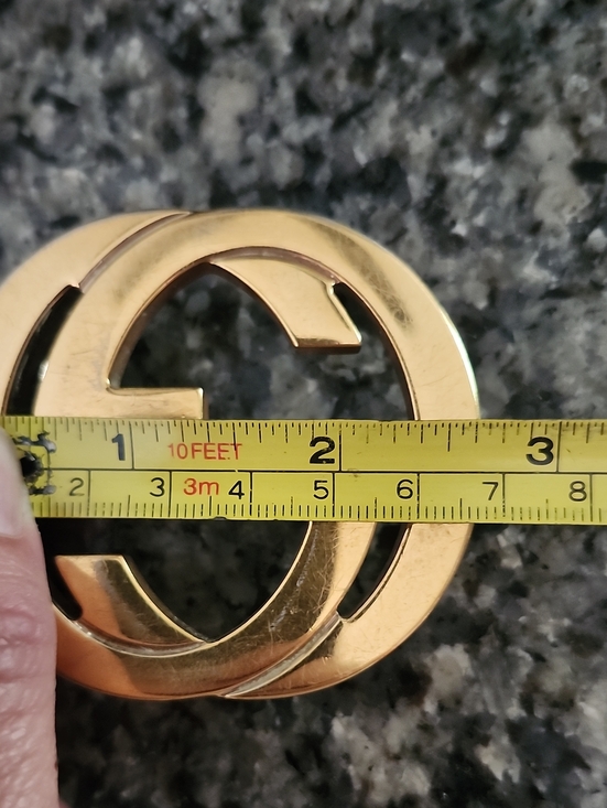 Gucci Guccissima Interlocking G Dark Brown Leather Belt Gold Tone Buckle main image 9